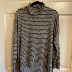 Lucky brand striped cowl neck